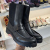 Blublonc Black Elastic Penny Boot-Tassel Children Shoes