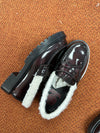 Blublonc Burgundy Florentic Shearlng Chunky Loafer-Tassel Children Shoes