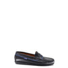 Atlanta Mocassin Black and Blue Leather Penny Loafer-Tassel Children Shoes