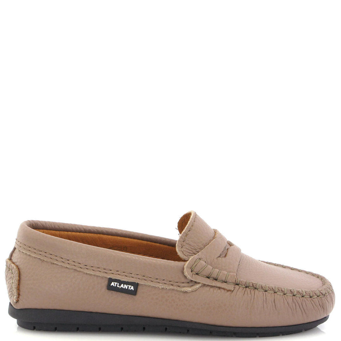 Atlanta Mocassin Earth Grainy Penny Loafer - Tassel Children Shoes