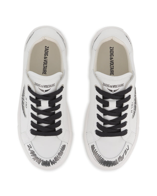 Zadig and Voltaire Scribble Sneaker-Tassel Children Shoes