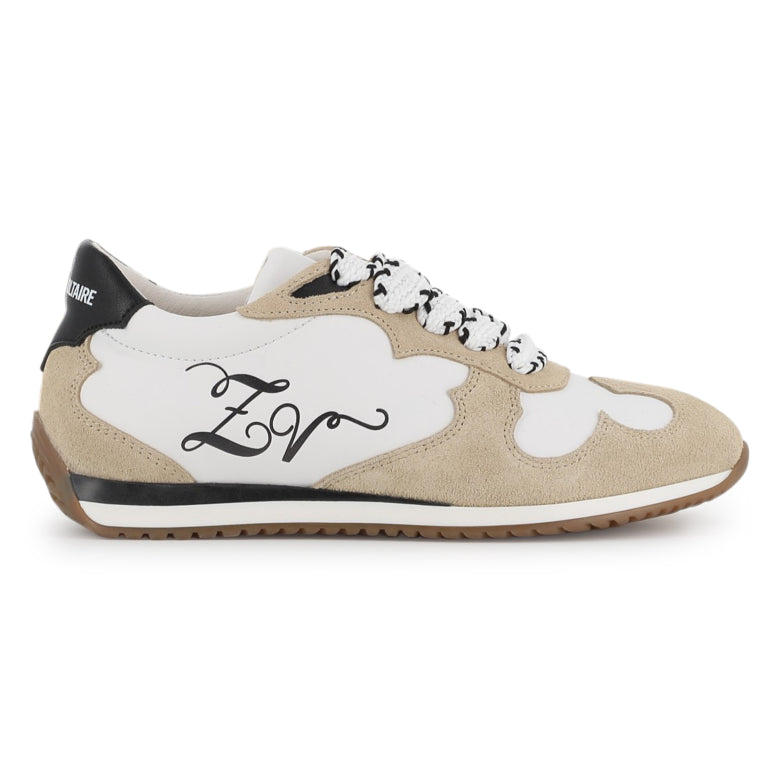 Zadig and Voltaire Wite Lace Sneaker-Tassel Children Shoes
