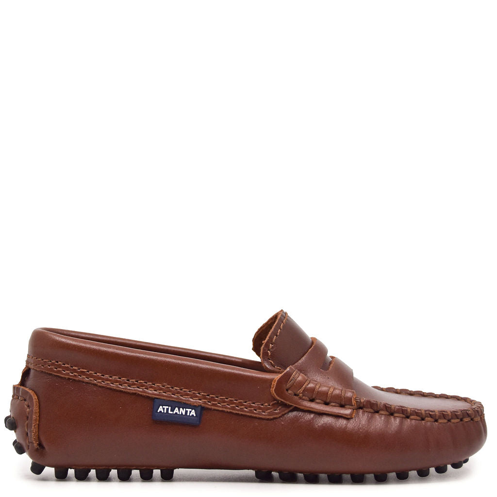 Atlanta Mocassin Camel Antik Penny Driver-Tassel Children Shoes