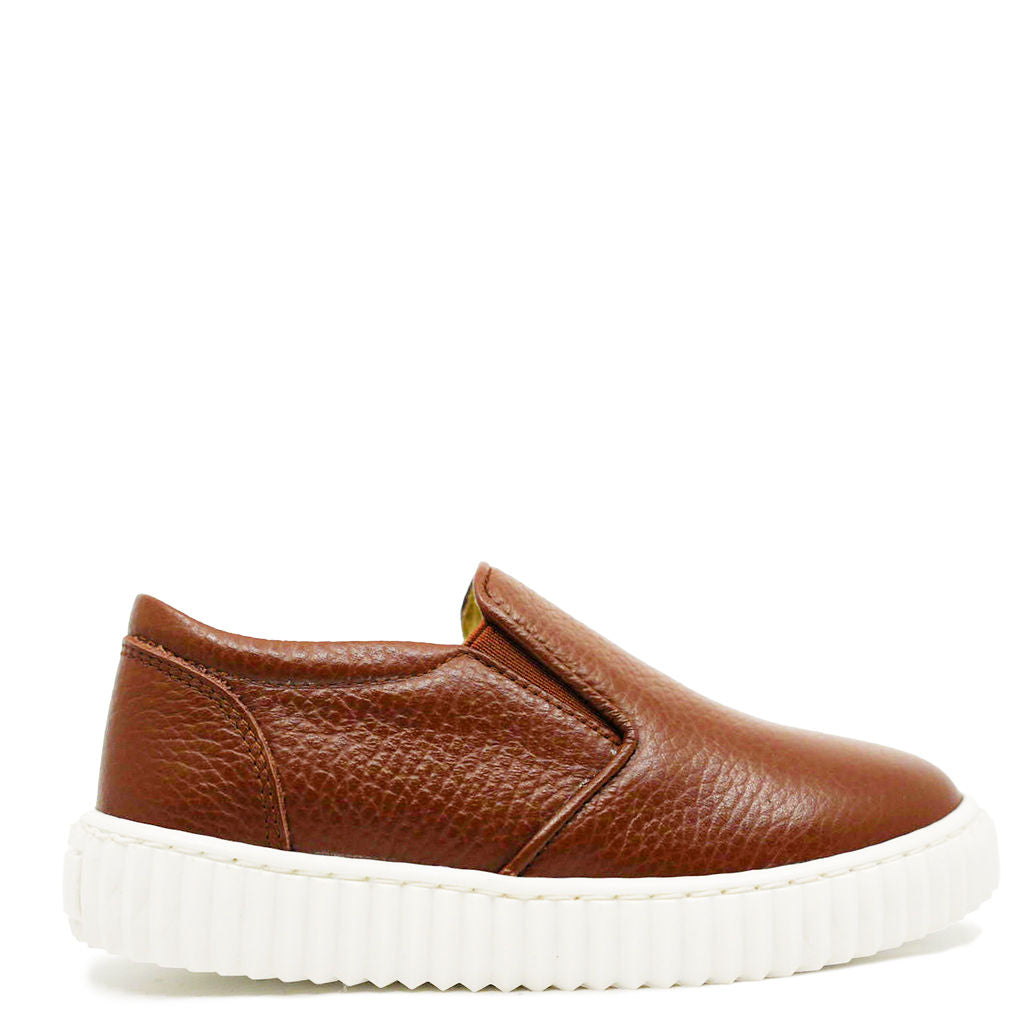 Blublonc Brown Slip On Sneaker-Tassel Children Shoes