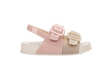 Mini Melissa Pink and Beige Cozy Sandal-Tassel Children Shoes