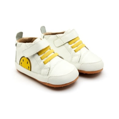 Old Soles White Smiley Baby Sneaker-Tassel Children Shoes