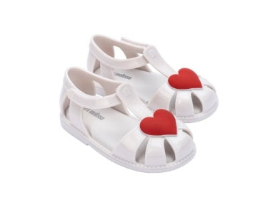 Mini Melissa White Heart Gladiator Sandal-Tassel Children Shoes