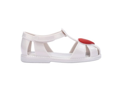 Mini Melissa White Heart Gladiator Sandal-Tassel Children Shoes