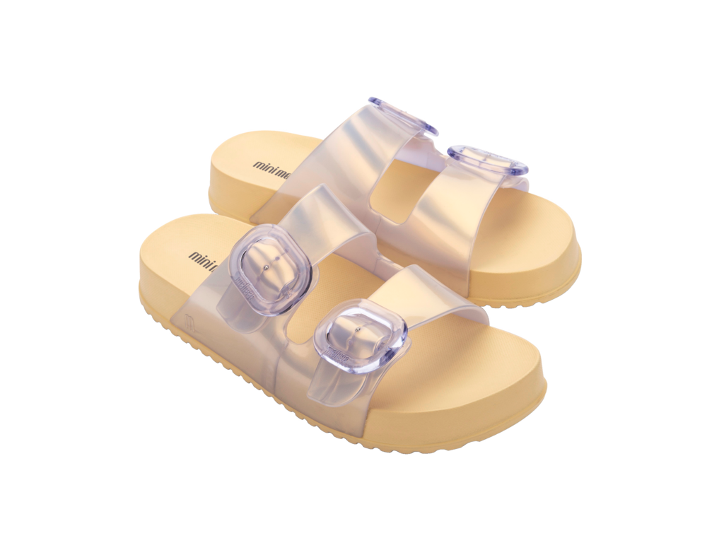 Mini Melissa Pearl Yellow Jelly Slide-Tassel Children Shoes