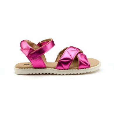 Old Soles Fuchsia Criss Cross Sandal-Tassel Children Shoes