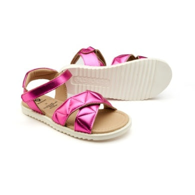 Old Soles Fuchsia Criss Cross Sandal-Tassel Children Shoes