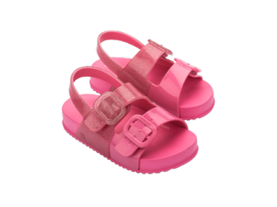 Mini Melissa Pink Glitter Cozy Sandal-Tassel Children Shoes
