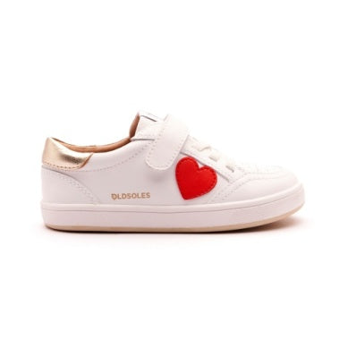Old Soles White Heart Sneaker-Tassel Children Shoes
