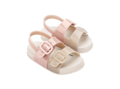 Mini Melissa Pink and Beige Cozy Sandal-Tassel Children Shoes