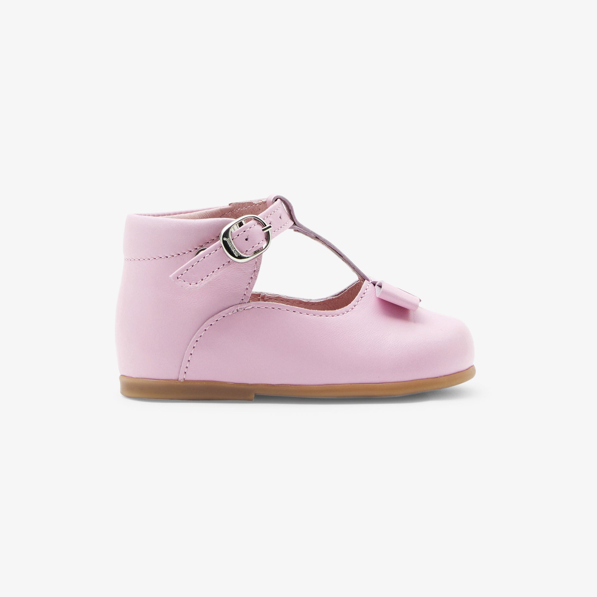 Jacadi Baby Pink Bow T Strap-Tassel Children Shoes
