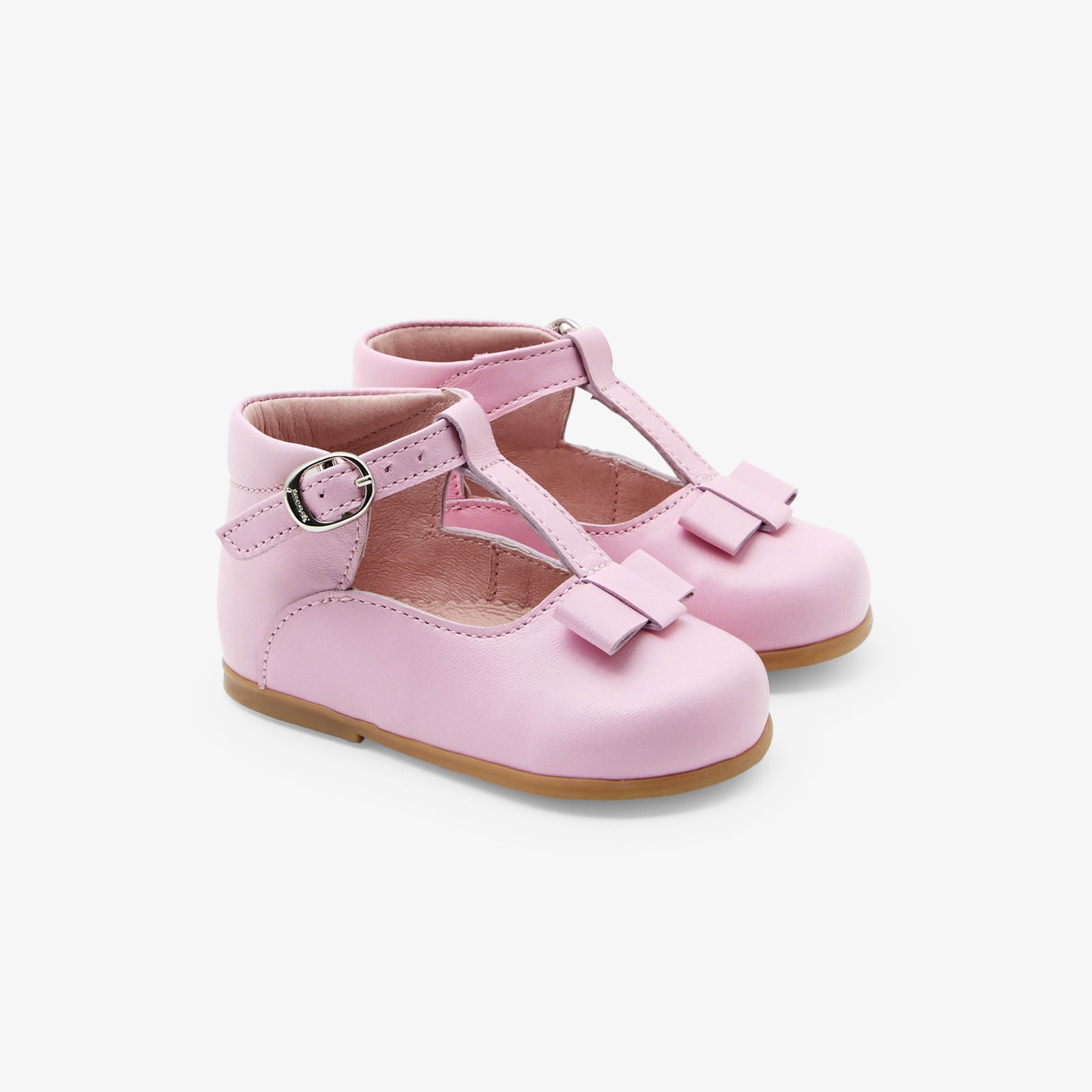 Jacadi Baby Pink Bow T Strap-Tassel Children Shoes