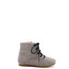 Papanatas Taupe Wool Lace-Up Bootie-Tassel Children Shoes