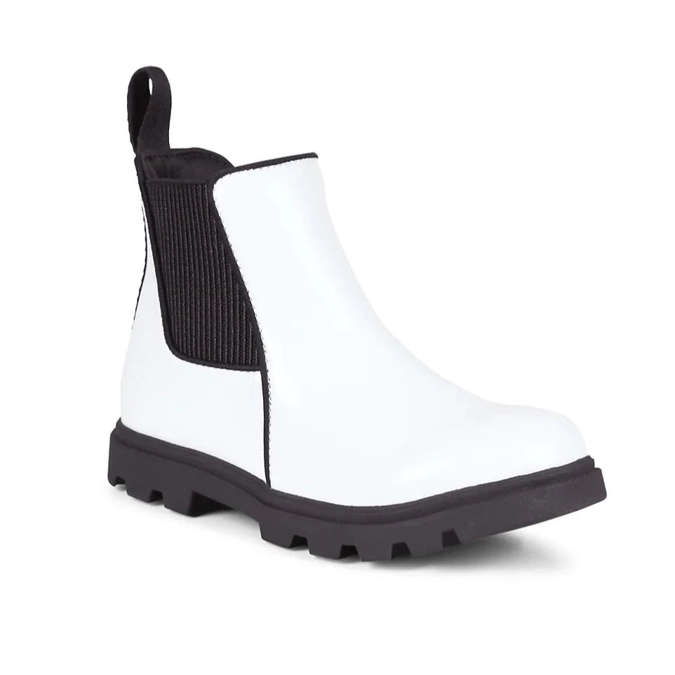 Native White Patent Rain Boot-Tassel Children Shoes