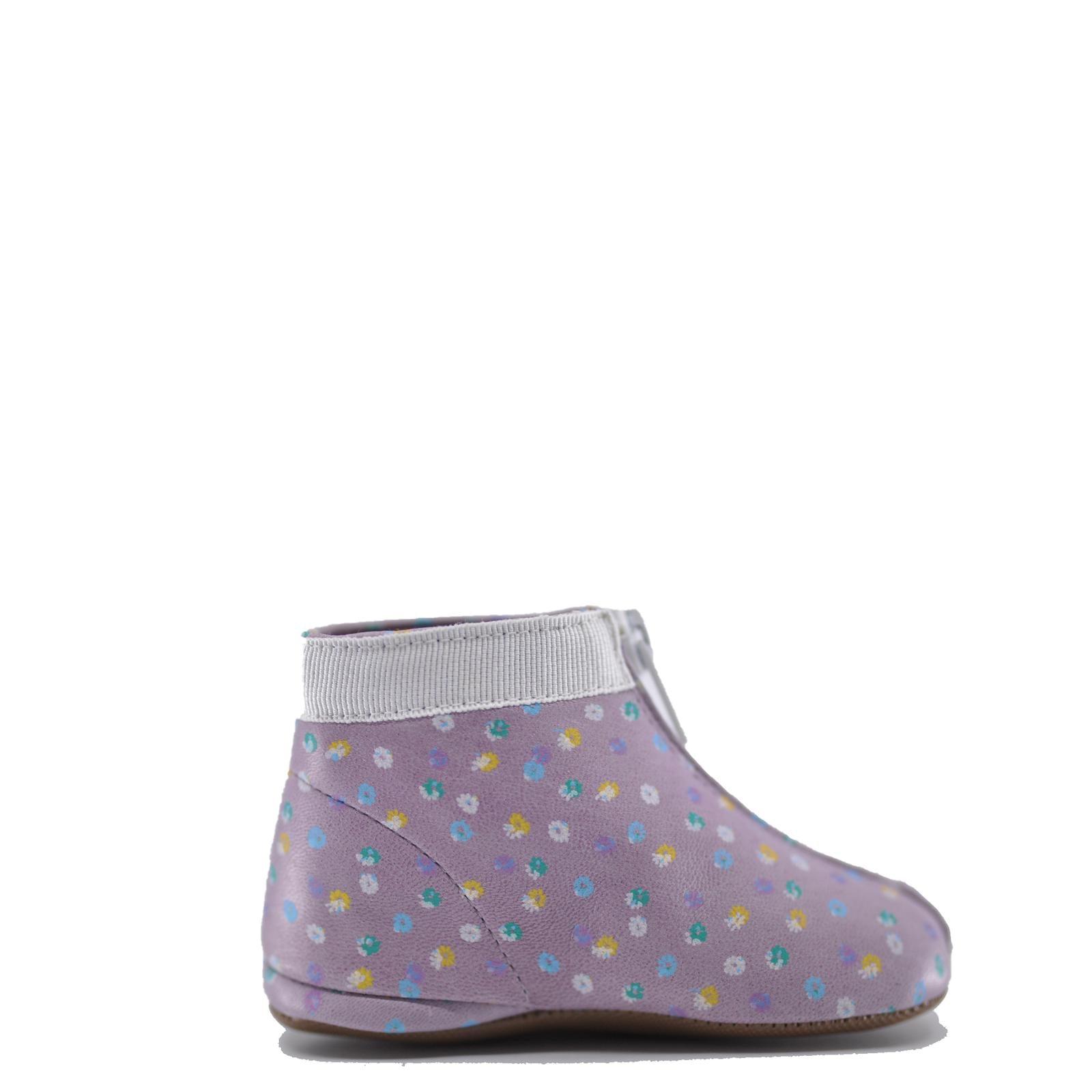 Pepe Lilac Floral Zipper Baby Bootie-Tassel Children Shoes