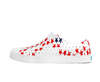 Native Jefferson Shell White/ Star Print-Tassel Children Shoes