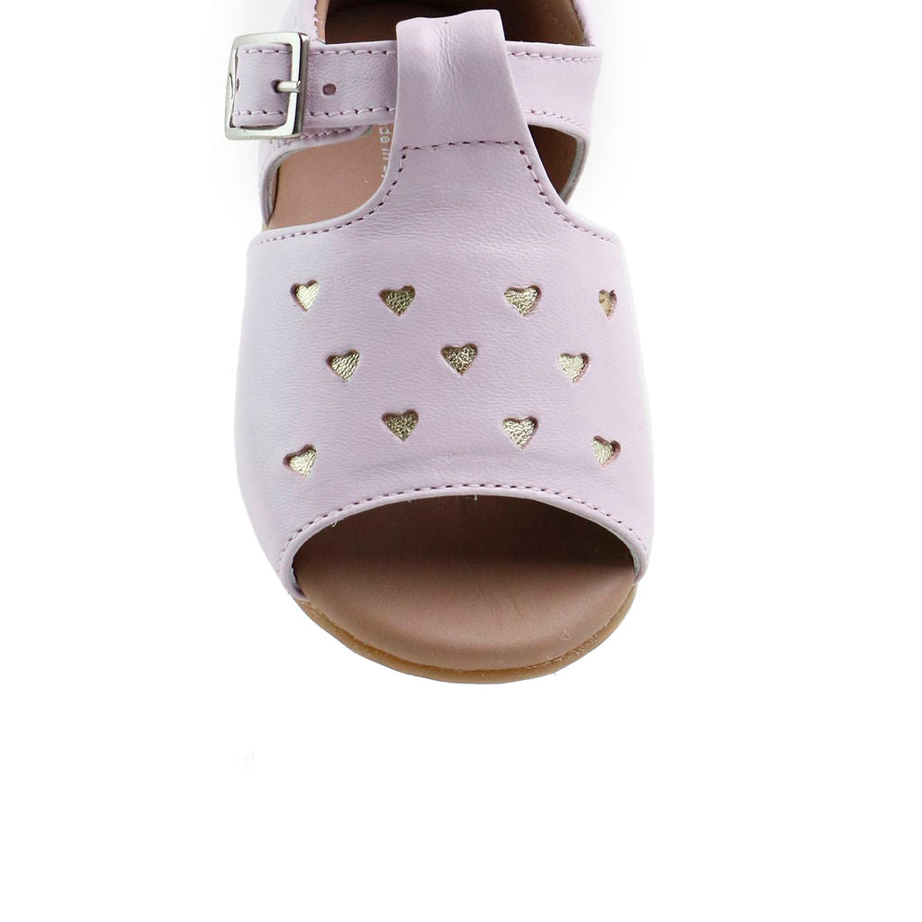 Papanatas Lilac Heart Baby Sandal-Tassel Children Shoes