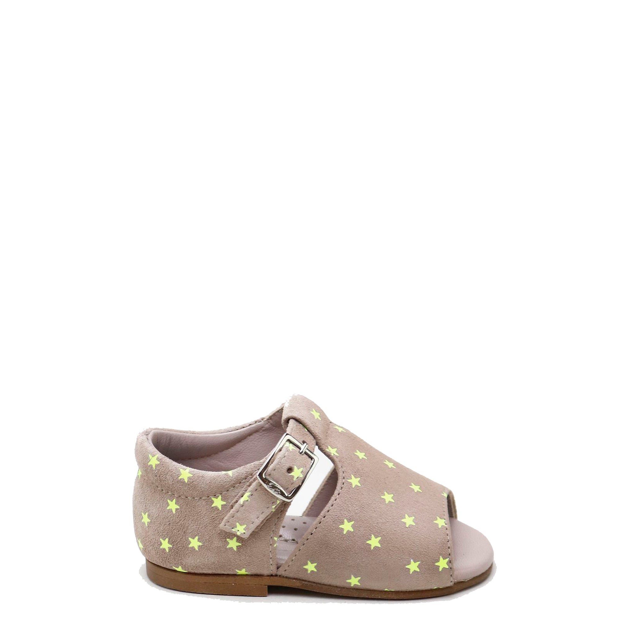 Papanatas Taupe and Neon Star Baby Sandal-Tassel Children Shoes