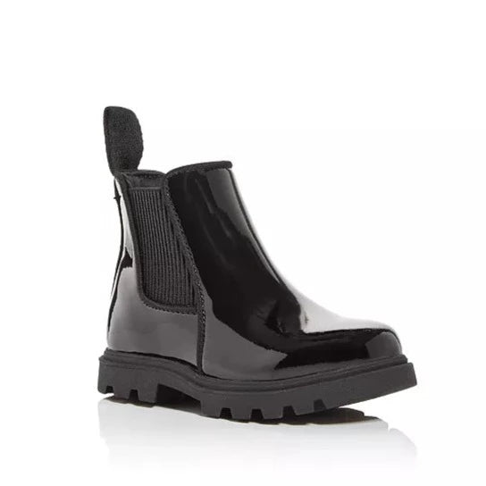 Native Black Patent Rain Boot-Tassel Children Shoes