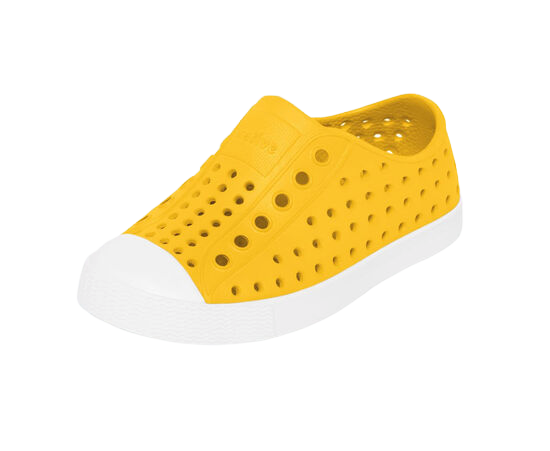 Native Jefferson Crayon Yellow Shell White-Tassel Children Shoes