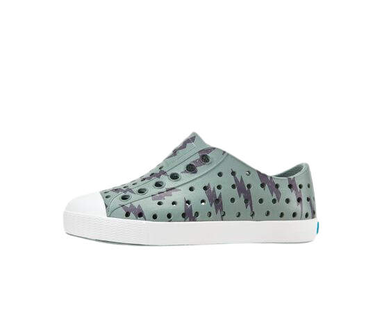 Native Green Lightening-Tassel Children Shoes