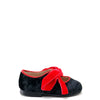 Papanatas Black and Red Velvet Bow Shoe-Tassel Children Shoes