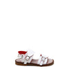 Papanatas Red and White Buckle Sandal-Tassel Children Shoes