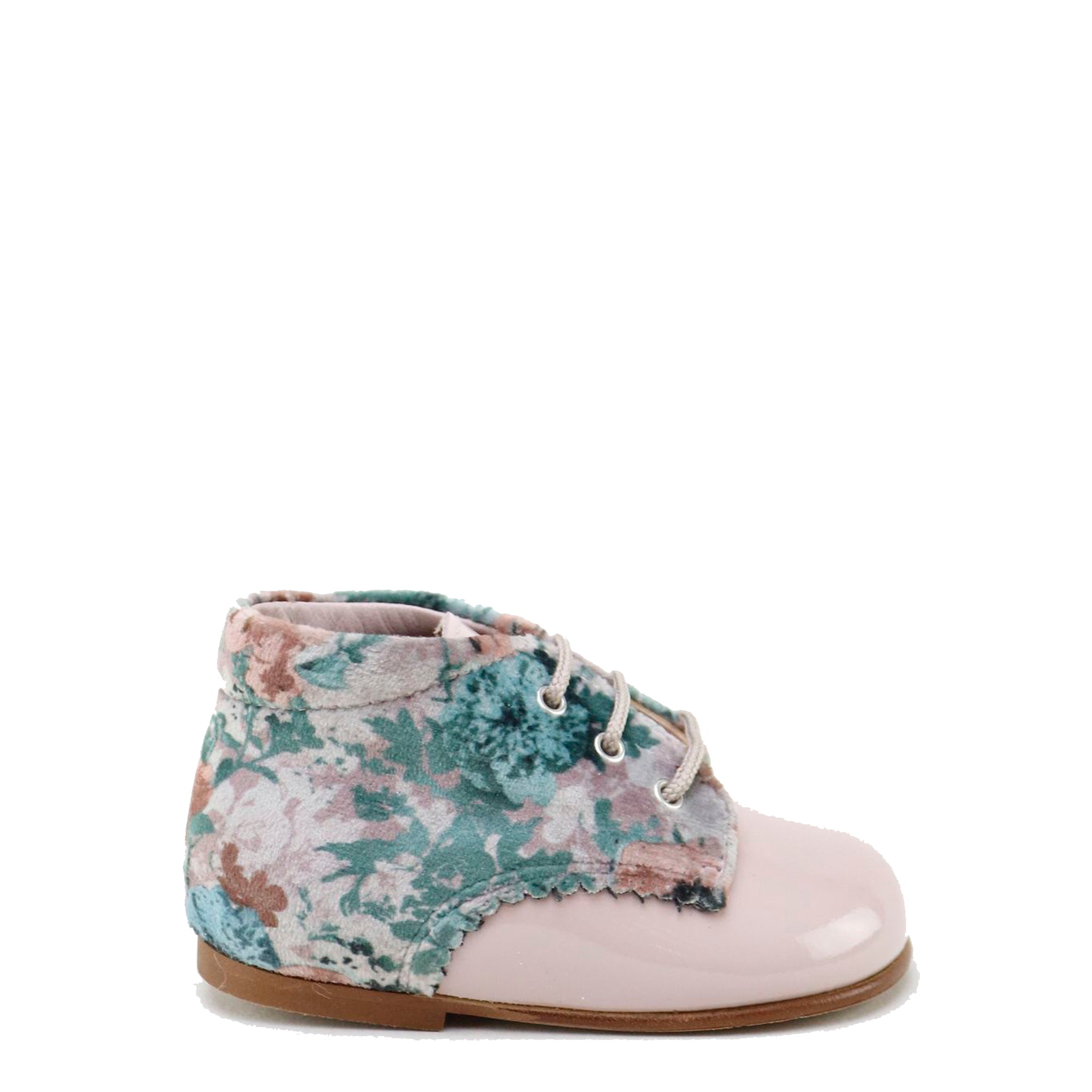 Papanatas Rose Floral Velvet Baby Bootie-Tassel Children Shoes