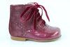 Papanatas Burgundy Shimmer Bootie-Tassel Children Shoes