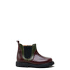 Papanatas Burgundy and Green Leather Bootie-Tassel Children Shoes