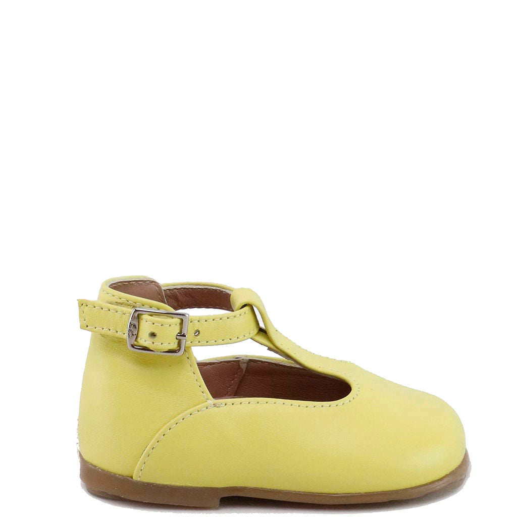 Papanatas Sun Yellow T Strap Baby Shoe-Tassel Children Shoes