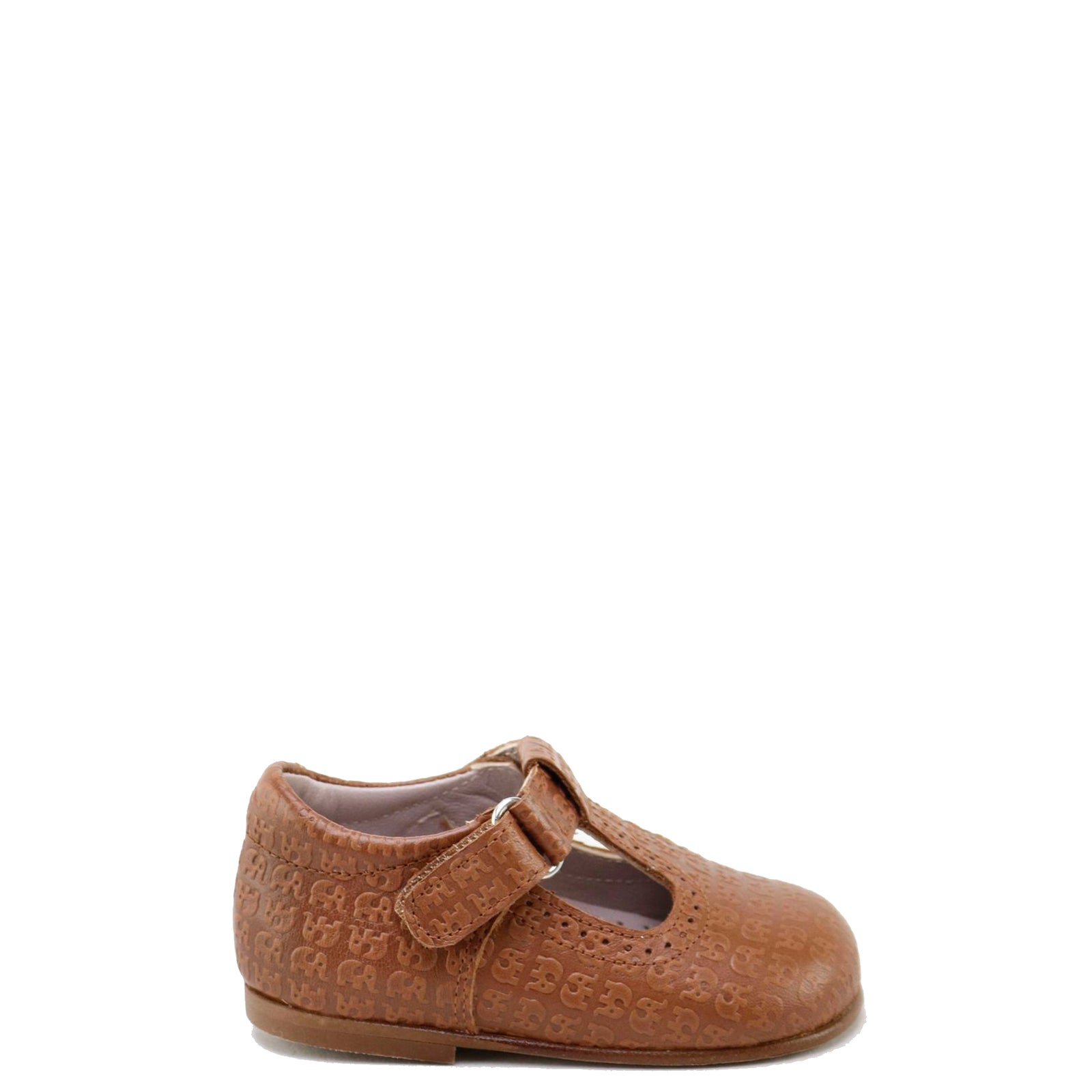 Papanatas Luggage Stamped T-Strap Baby Shoe-Tassel Children Shoes