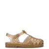 Mini Melissa Gold Glitter Gladiator Sandal-Tassel Children Shoes