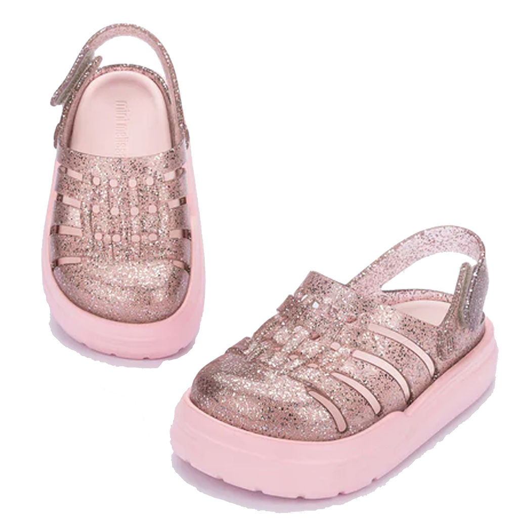 Glitter Mini Mel Heart Shoes Mini Melissa Cozy Sandal Toddler