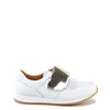 Papanatas White Gauze Mirror Velcro Sneaker-Tassel Children Shoes