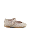 Papanatas Taupe Tufted Mary Jane-Tassel Children Shoes