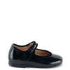 Papanatas Black Textured Patent Mary Jane-Tassel Children Shoes