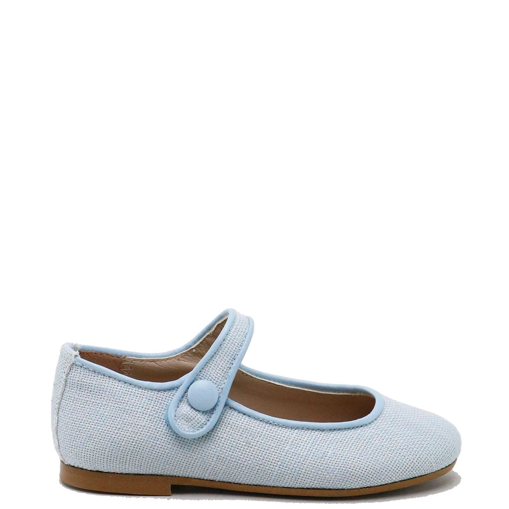 Papanatas Sky Linen Mary Jane-Tassel Children Shoes