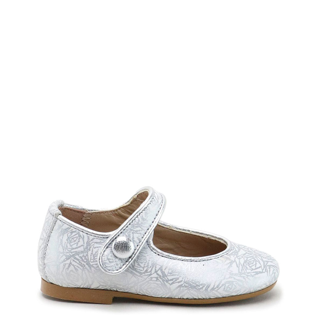 Papanatas Silver Roses Mary Jane-Tassel Children Shoes