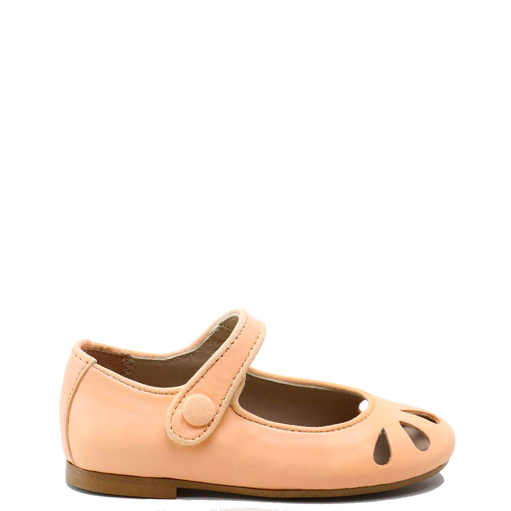 Papanatas Peach Teardrop Mary Jane-Tassel Children Shoes