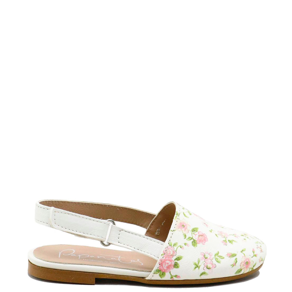 Papanatas Pastel Floral Slingback-Tassel Children Shoes