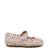 Papanatas Pale Pink Open Floral Mary Jane-Tassel Children Shoes