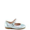 Papanatas Aqua Metallic Wingtip Mary Jane-Tassel Children Shoes