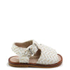 Papanatas Beige Linen Herringbone Baby Sandal-Tassel Children Shoes