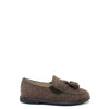 Papanatas Brown Wool Tassel Loafer-Tassel Children Shoes