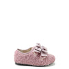 Papanatas Rose Shearling Velcro Bow Shoe-Tassel Children Shoes